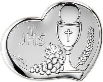 OEM Cuadro Santa Comuni&oacute;n, Recuerdo De Primera Comuni&oacute;n En Plata Con Grabado Tama&ntilde;o: 7,5x6,5 Cm Sku: Vl81371/1lbi