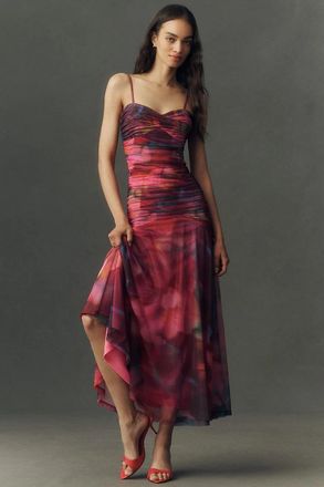 Hutch Drop-Waist Mesh Maxi Dress