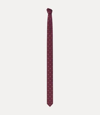 Vivienne Westwood Super Long Tie 8.5cm Multiorb Prune Unisex