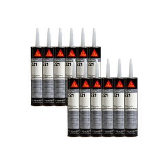 Sika Sika - Juego De 12 Adhesivos Multiusos Flex 221 - Negro - 300ml