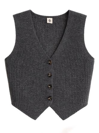 The Garment Como Ribbed Knit Pointed Vest