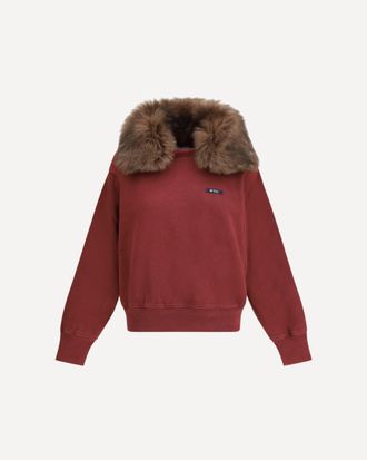 Prada Sweatshirt with a shearling collar Female XS
