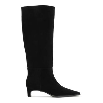 Kazar Stivali alti Kazar in camoscio nero con tacco sottile - - Shoes - Donna - Nero - 41 EU