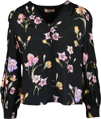 Twin-Set Black Viscose Voile Blouse