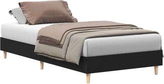 vidaXL Bed Frame Black oak 100 x 200 cm Engineered wood Vidaxl