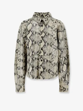 Alysi Camicia in pelle con stampa pitonata - ALYSI - gender_Woman