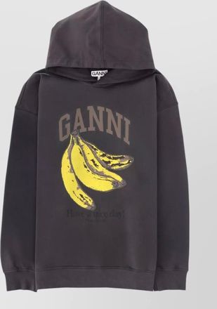 Ganni organic cotton graphic hoodie