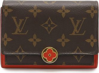 Louis Vuitton Coquelicots Red Color Monogram Pvc Leather Wallet (Bi-Fold) (Pre-Owned)