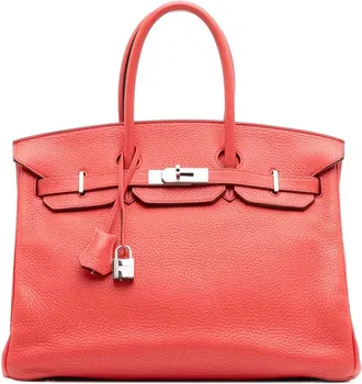 Hermès Borsa a mano Birkin Retourne 35 in pelle Togo 2009 - Rosa