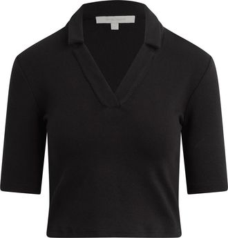 Favorite Daughter The Reading Johnny Collar Polo in Black at Nordstrom, Size X-Large