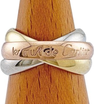 Cartier Gold Silver Pink Gold Yellow Gold (18K) Pink Gold (18K) White Gold (18K) Band Ring (Pre-Owned)