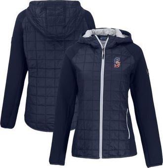 Cutter & Buck Womens Cutter & Buck Navy Seattle Mariners Americana Rainier Primaloft Eco Raglan Full-Zip Hybrid Jacket at Nordstrom, Size Small