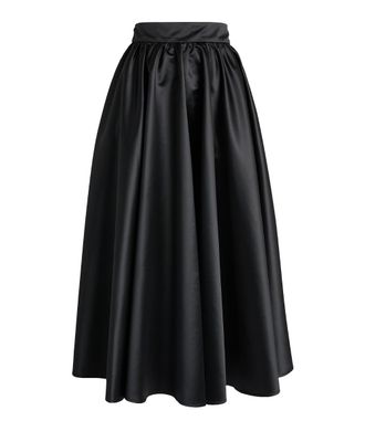 Patou Volume Satin Midi Skirt Size XL
