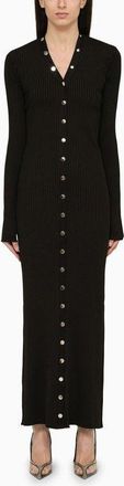 The Attico Womens Black Viscose Long Cardigan - Size EU 36 (Womens)
