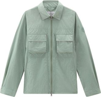 Woolrich Crinkle shirt jacket - men - Polyamide/Polyamide - L - Green