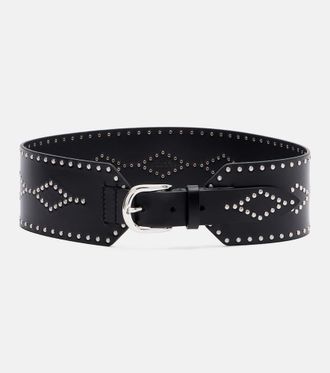 Isabel Marant Cintura Lucie in pelle con borchie