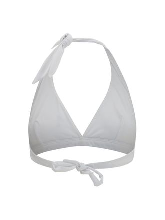 Brunello Cucinelli Monili-Embellished Tech Jersey Bikini Top - White