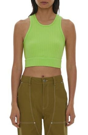 Helmut Lang Crop Rib Tank in Igua at Nordstrom Rack, Size Xx-Small