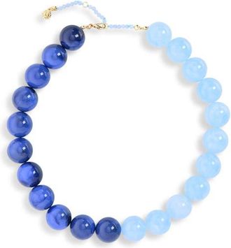 BaubleBar Jane Rainbow Semiprecious Beaded Necklace in Blue at Nordstrom