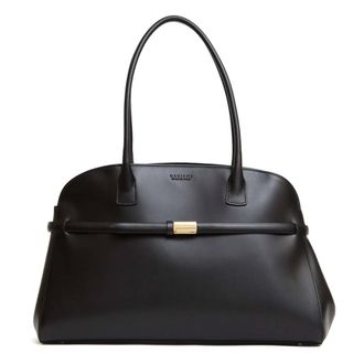 Orciani Handbags, female, Black, Size: ONE SIZE Aura Large Leather Handbag