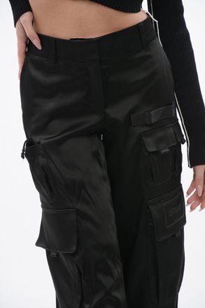 Off-white Pantaloni TOYBOX Cargo In Satin Off-White