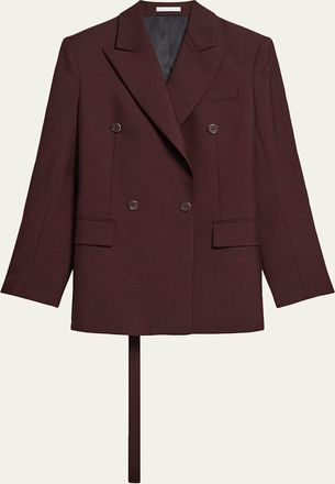 Helmut Lang Belted Double-Breasted Blazer
