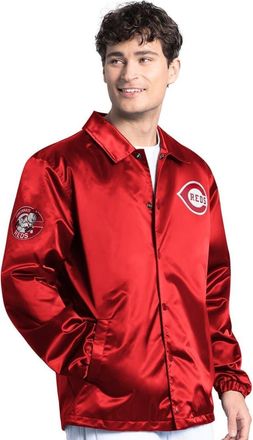 Starter Mens Starter Red Cincinnati Reds Cooperstown Collection Point Man Full-Snap Coaches Jacket at Nordstrom, Size Xx-Large