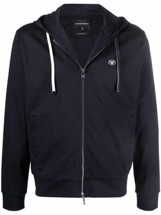 Emporio Armani Navy Blue Hood Sweatshirt