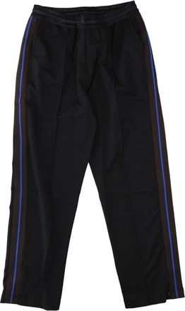 Wales Bonner Black Vertical Side Striped Straight-Leg Pants