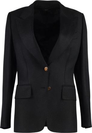 Tom Ford Klassieke Blazer met Reverskraag - Dames - Blazers - Zwart - 3XS - Jassen