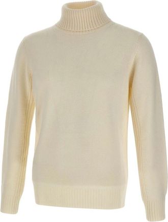 KANGRA Sweaters White - Heren - Coltruien - Wit - S - Wol - Truien & Vesten