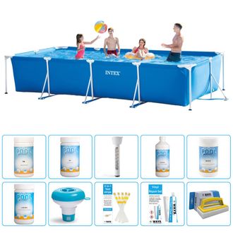 Intex Piscina Con Estructura Rectangular - 450x220x84 Cm - 7-piezas S43205