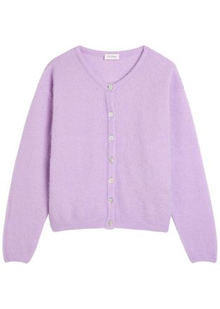 American Vintage Vitow Brushed Alpaca and Wool-blend Cardigan - Light Purple - S (UK8-10 / S)