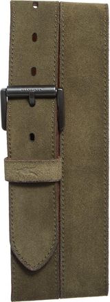 AllSaints Burnished Suede Belt in Log Brown /Dark Gunmetal at Nordstrom Rack, Size 34