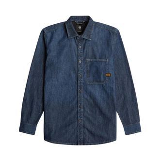G-Star Reguliere overhemd met lange mouwen - Heren - Spijkeroverhemden - Blauw - M - Denim - Overhemden