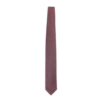 Lanvin Ties, male, Red, Size: ONE SIZE Circle Dot Tie