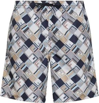 Fendi Beachwear, male, Multicolor, Size: L Swim Shorts