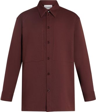 Jil Sander pointed-collar button-up shirt - men - Cotton - 40 - Red