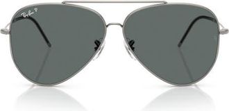 Ray-Ban Aviator Reverse 59mm Pilot Sunglasses in Gunmetal at Nordstrom