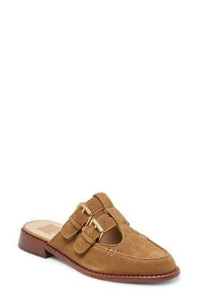 Dolce Vita Haydee Double Buckle Mary Jane Mule in Light Brown Suede at Nordstrom Rack, Size 8.5