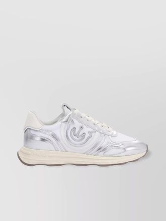 Pinko leather low-top sneakers