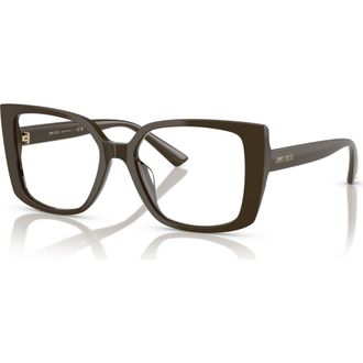 Jimmy Choo London 53mm Butterfly optical glasses in Green at Nordstrom