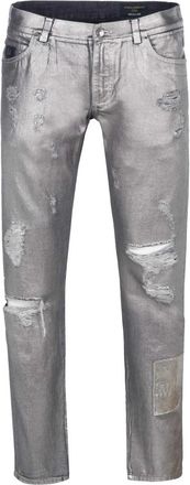 Dolce & Gabbana Slim-fit Jeans - Heren - Jeans - Grijs - Maat: XS