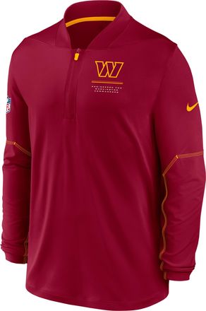 Nike Washington Commanders Sideline Nike Mens Dri-FIT NFL 1/2-Zip Top in Red | 03BA077K9E-EKU