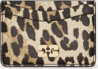 Ganni Mixed Leopard Printed Bou Card Holder