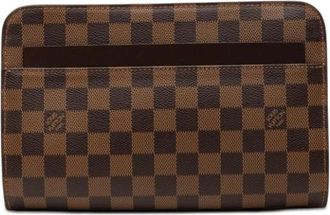 Louis Vuitton Pre-owned Saint Paul Clutch - Dames - Vintage Clutch - Bruin - ONE Size - Leer - Vintage