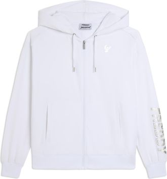 Freddy Felpa con zip e cappuccio con logo perlato sulla manica