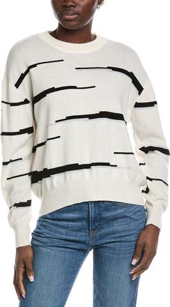 Brodie Glitch Zebra Wool & Cashmere-Blend Sweater