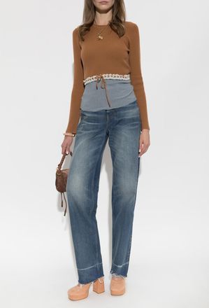 Chlo&eacute; Jeans With A vintage Effect, Womens, Blue