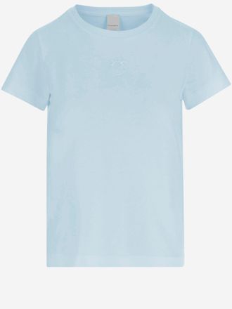 Pinko Pinko Bussolotto Baumwoll-T-Shirt mit Logo